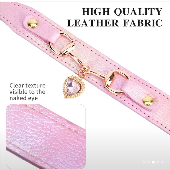 Blue Heart Charm Pet Collar - Picture 4 of 9